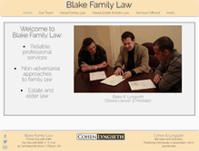 Tablet Screenshot of blakefamilylaw.ca